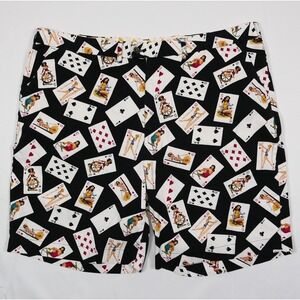 Loudmouth Golf Shorts Mens 46 Pin-Up Girl Playing Cards Poker Casino Retro